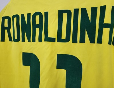 2002 Brazil Home S/S No.11 Ronaldinho Player Issue Dual 2002 Brazil Home S/S No.11 Ronaldinho Player Issue Dual
