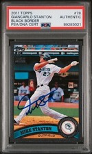 2011 Topps Black Border Card Mike Giancarlo Stanton /60 #78 PSA/DNA Signed Auto