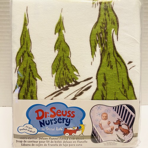 Dr. Seuss Fitted Crib Sheet Christmas Holiday Nursery By Trend Lab Baby New