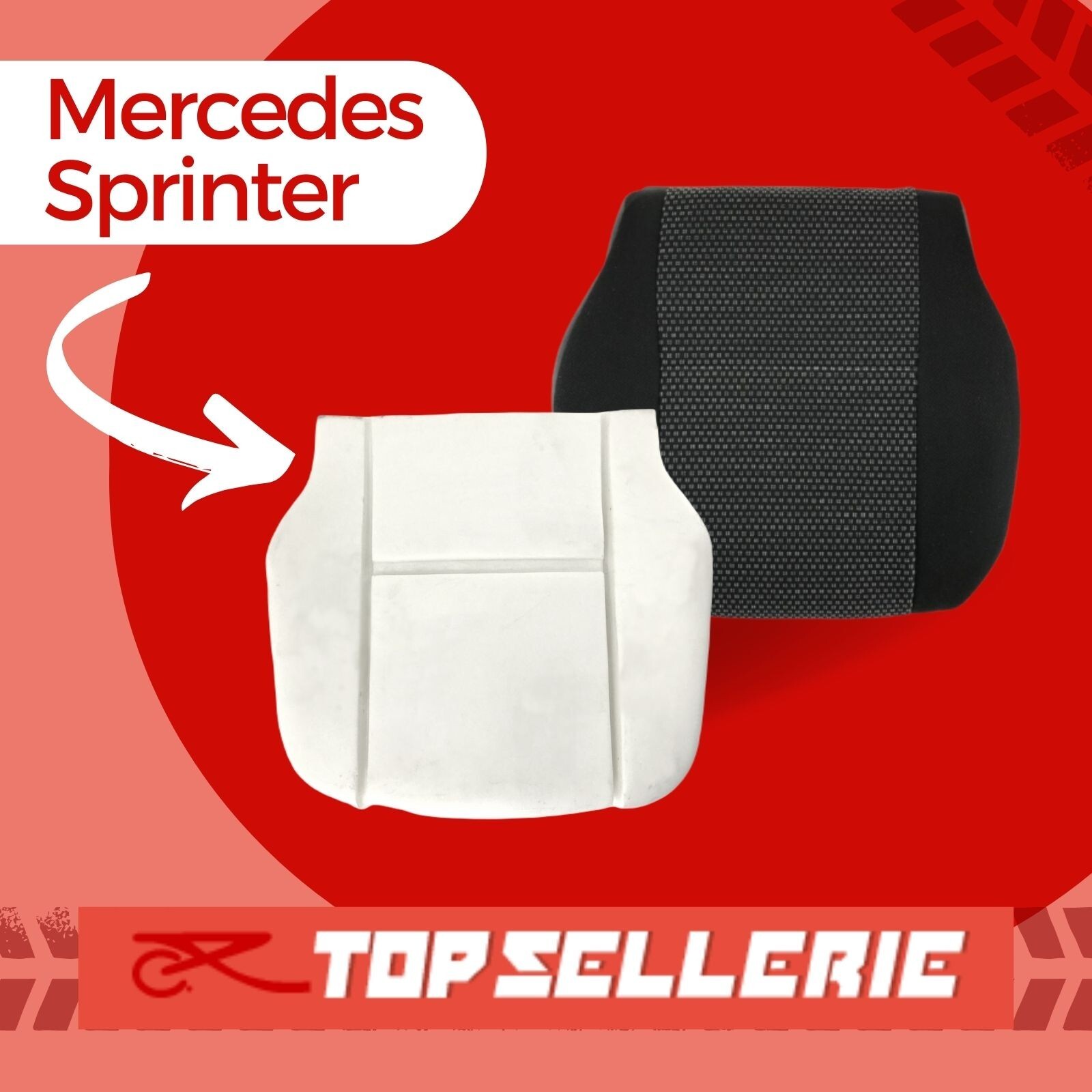 Mousse et garniture assise pour Mercedes Sprinter 2006-2018 Top Sellerie HA70 MA34