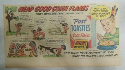 Post Cereal Ad: Post Toasties Corn Flakes! from 1950's Size: 7.5 x 15 inches