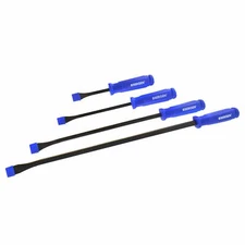 4pc Go-Thru Wrecking Pry Bar Set Lever Crow Bars 200mm - 600mm By Bergen