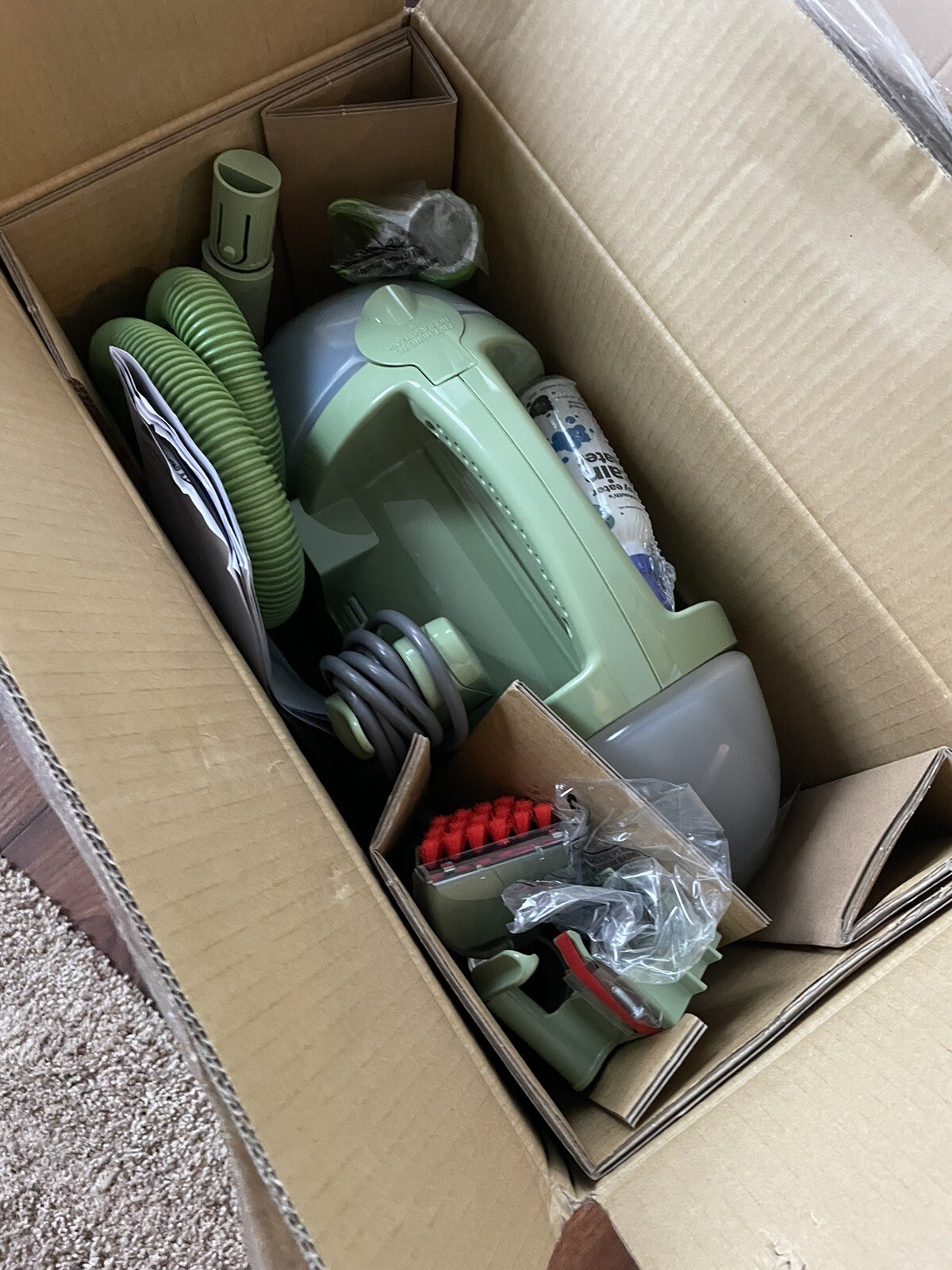 BISSELL LITTLE GREEN MACHINE CARPET CLEANER MODEL 1400 STEAMER NEW OPEN