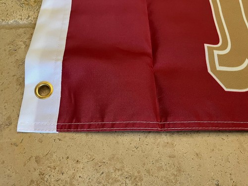 San Francisco 49ers Forever Faithful 3x5 Ft Flag Mancave Banner One or Both Side - Picture 3 of 3
