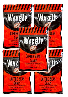 Bonbons Espresso WakeUp Coffe Bean Candy Koffeinhaltig 5x 45g  Kaffee Geschmack