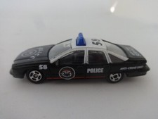 Welly 1:64 Black  White Chevrolet Caprice Police Car - Loose  Clean