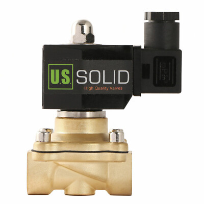 U.S. SOLID 1/2'' NPT Electric Solenoid Valve 12V DC Normally Closed Brass