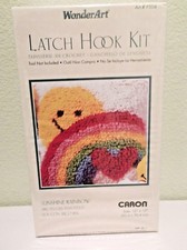 Wonder Art Sunshine Rainbow Latch Hook Kit by Caron 12x12 Inch