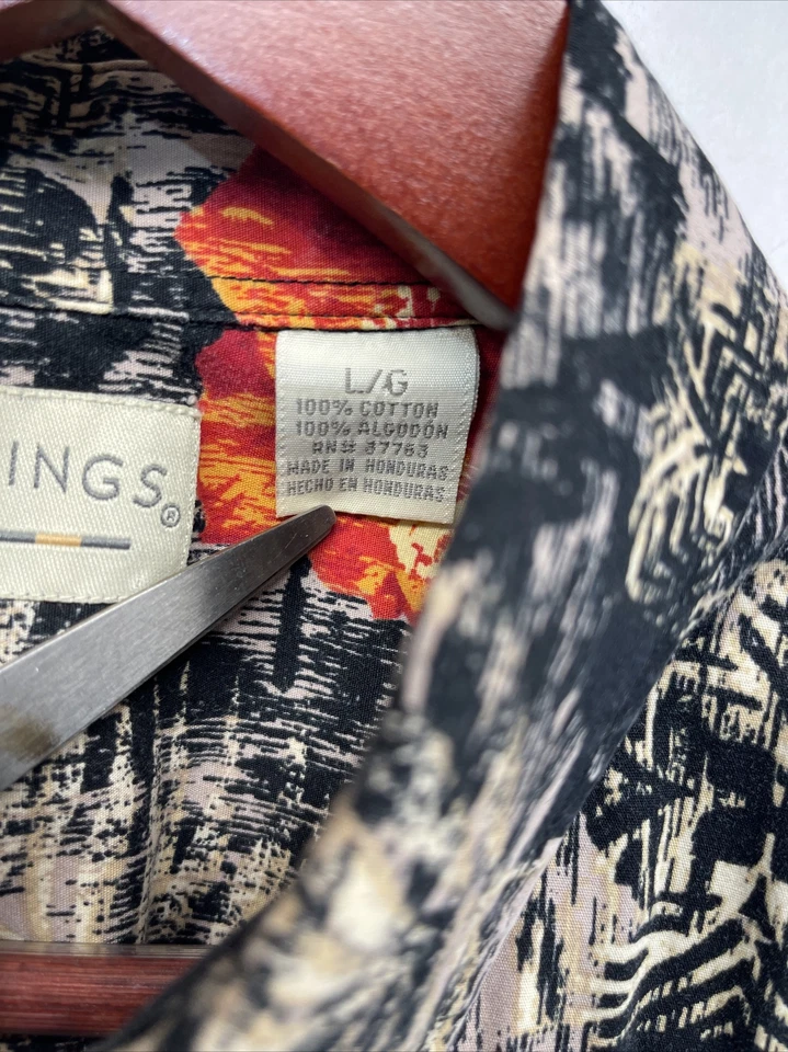 Camisa Crossings Hombre Grande Multicolor Estampado Floral Estilo Hawaiano Foto 4 de 4