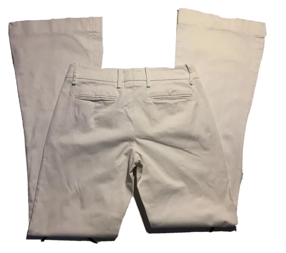 Pantalon Femme HUGO BOSS - Coton Blanc Rayé Beige - Taille Basse 38 - Occasion Très Bon état