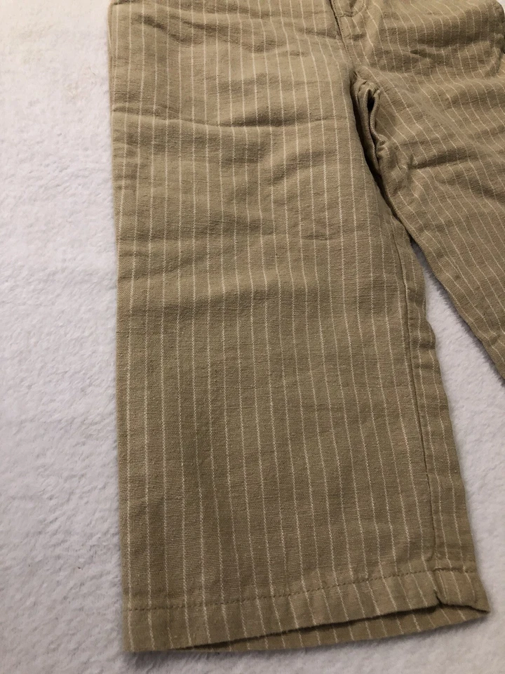The children's place striped mustard color pants adjustable waist size 3T - Image 3 of 4