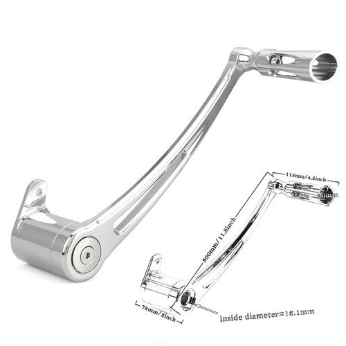 CNC chrome Brake Arm shift lever peg For Harley Softail Heritage FLSTC 00-17 - Foto 5 di 5