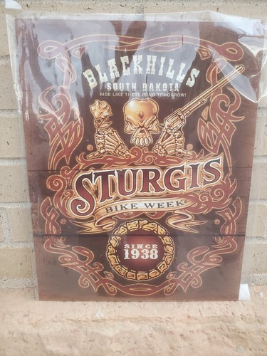 16" X 12-1/2" Metal Sign Sturgis Bike Week 2008 Motorcycle South Dakota 