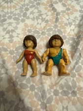 Vintage 1987 Playskool 3.5” Definitely Dinosaur Caveman Action Figure Lot Of 2