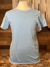 AMERICAN GIANT Men’s Large Light Blue Textured 100% Supima Cotton Shirt USA Made