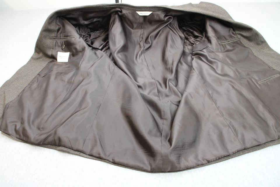 Pronto Uomo Blazer Mens 48R Houndstooth Lambs Wool 2 Button Single Breasted - Image 3 of 4