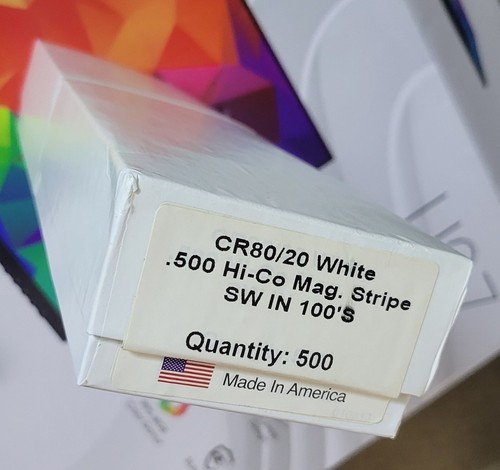 CR-80/20 cards qty 500 HiCo mag stripe 20 mil thick made in USA - 第 1/2 張圖片