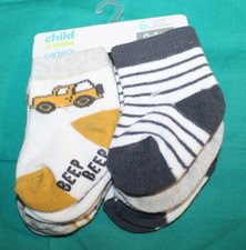 New Child Of Mine by Carters baby boy 6 pack car crew socks Size 0/6 months