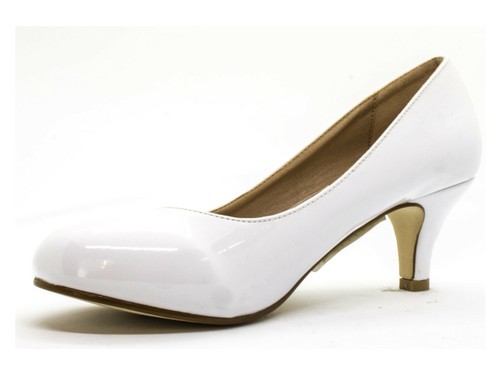 DAMEN NIEDRIGER KÄTZCHENABSATZ ARBEITSHOF ABENDKLEID MÄDCHEN SCHUHE PUMPS 3-12 - Bild 27 von 42