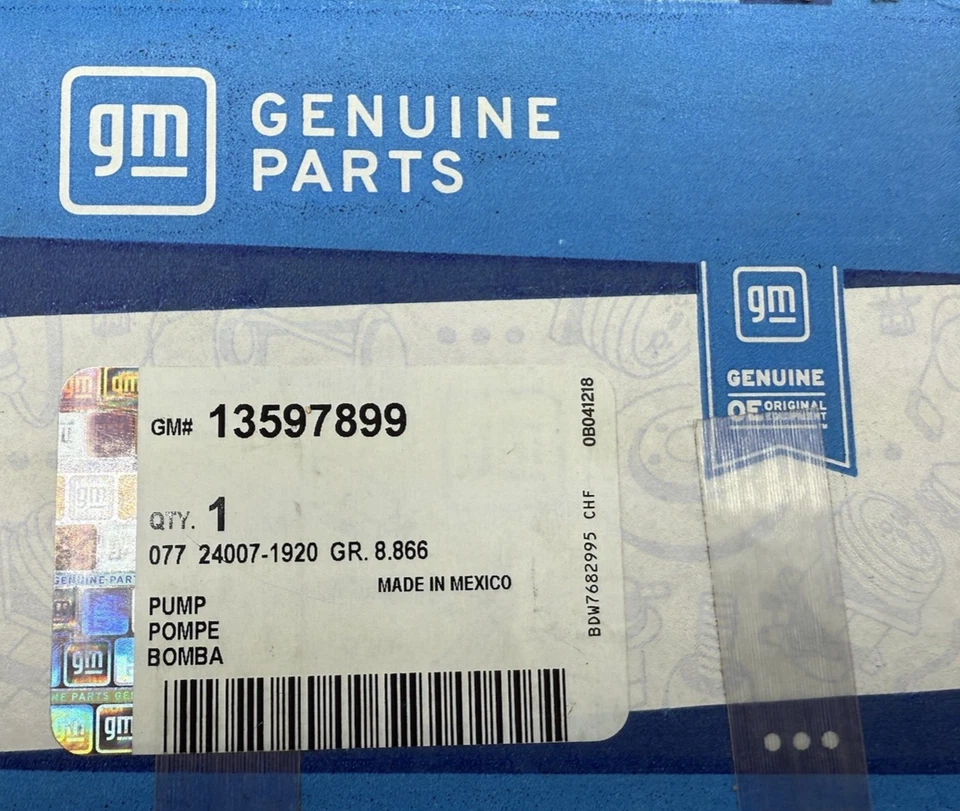 Bomba de água aquecedor genuína GM 13597899 - Imagem 4 de 4