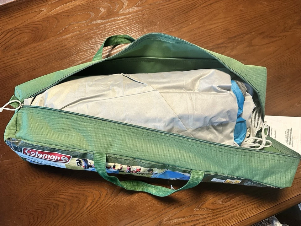 Coleman Sport Shade 8’ W X 5’ D 5.5’ T 50+ Protector UV Azul Privacidad Puerta Toldo Foto 4 de 4