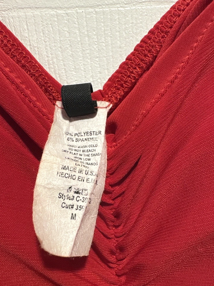 Maxi Vestido M by Max Azria Rojo Acanalado Bodycon Para Mujer Talla M Correa de Espagueti Foto 2 de 4