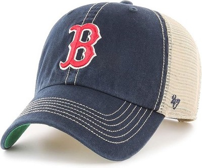 Boston Red Sox Snapback Trucker Hat Mlb Foam Mesh Cap Adjustable