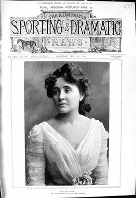 Antiker alter Druck 1901 Miss Eva Moore Wilderness St. James Theaterschauspielerin