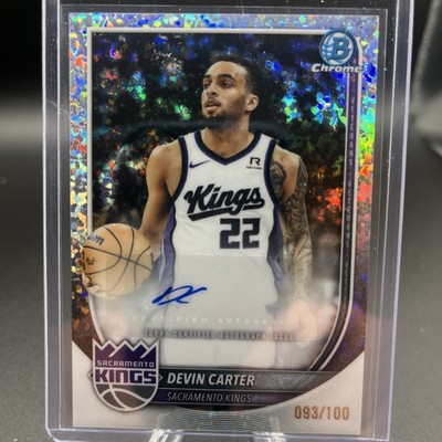 DEVIN CARTER 2025-26 BOWMAN CHROME MINI DIAMOND ROOKIE AUTO /100 #BCA-DC