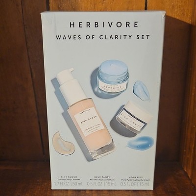 Herbivore Waves of Clarity Set   Pink Cloud, Aquarius, Blue Tansy   NIB 