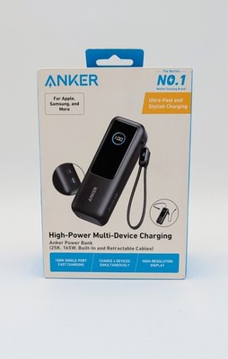 Anker 25000mAh 165W Power Bank Fast Charge Built-in Cables - OPEN