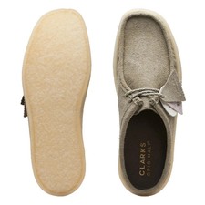 Clarks Originals Mens Wallabee Cup Lo Olive Eco  Slip On Clog Suede UK 8 - Used