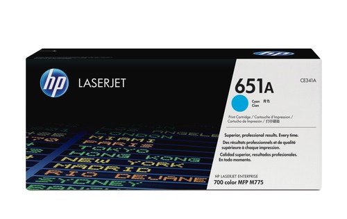 Original HP 651A Toner, CE341A, Tonerstand: 90%, Cyan, passend für M775, GARANTIE!