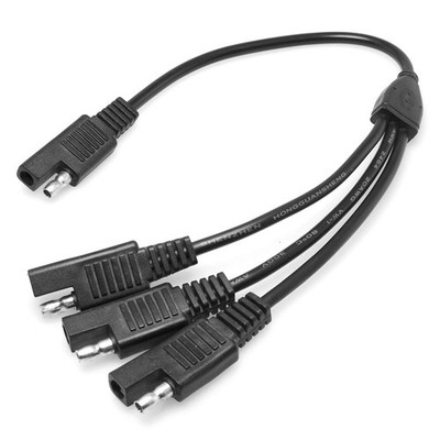 DGZZI SAE Power Extension Cable 35cm 18AWG Y Splitter 1 to 3 Connector 2 Pin ...