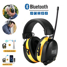 Digital Bluetooth FM Radio Headphones Ear Protection Safety Ear Muffs Electronic