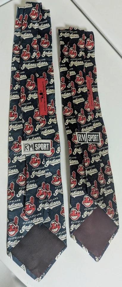 2 Cleveland Indians Original Mascot Made In USA Mens Silk Neck Ties Official MLB - Image 2 of 4