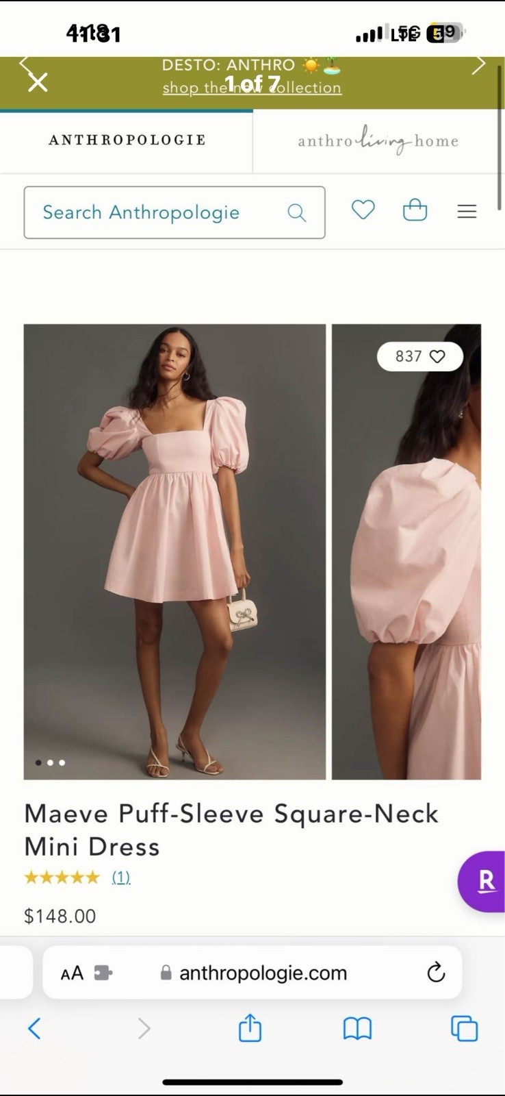 Anthropologie Maeve look-alike Pink dress