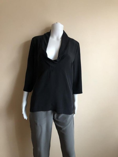 Women Gestuz Shirt Black Silk L