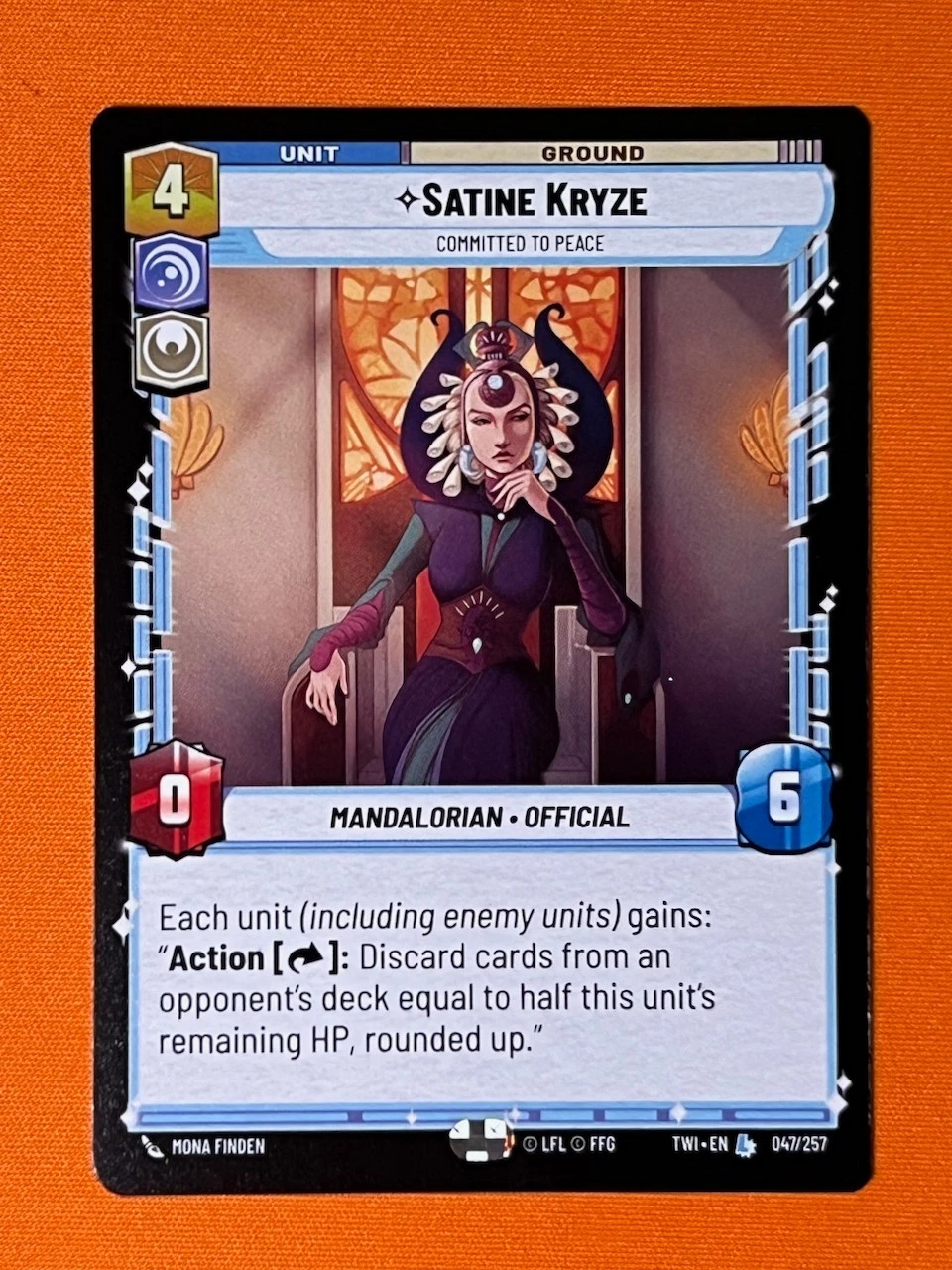 Satine Kryze TWI 047/257 - Legendary - Star Wars Unlimited - NM