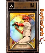 2011 Mike Trout Bowman Sterling Gold Refraktor SP RC Rookie /50 BGS 9.5 Gem Mint