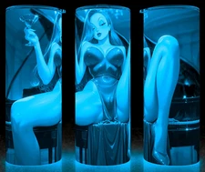 Glow in the Dark Sexy Jessica Rabbit with Martini Cup Mug Tumbler 20oz