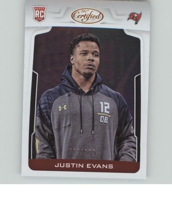 2017 Panini Certified #183 Justin Evans #/999