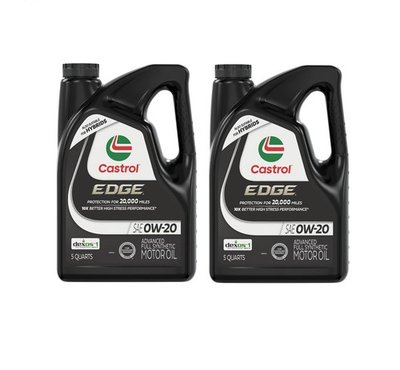 #ad #ad 2 Packs Castrol EDGE Full Synthetic Engine Oil 0W 20 5 Quarts Each $44.99