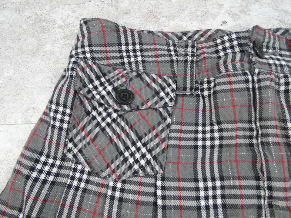 Falda De Colección Arizona 14.5 Gris Cuadros Plus Juniors Grunge Steam Punk Forrada Y2K Foto 2 de 4