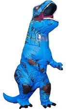 Blue T-Rex Inflatable Costume For Adults, Halloween, Cosplay Dinosaur