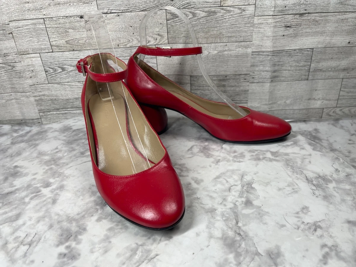 Ballerines Plates-formes Carven Oxblood - Taille 37 - Cuir - Neuf Avec Boîte