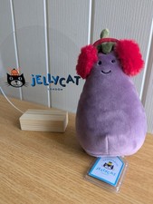 NEW Jellycat Toastie Vivacious Aubergine With Red Earmuffs