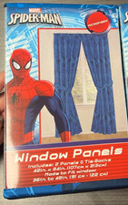 Spiderman window panel curtains - 2 panels - size 42x84in