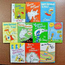 Lot 10 Large Hardcover Dr. Seuss Books Cat in the Hat Horton Grinch Sneetches B2