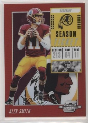 2018 Panini Contenders Optic Red Prizm 76/199 Alex Smith #1 fm0